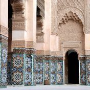 Ali Ben Youssef Madrassa in Marrakesh, Morocco.This is a very old Koran school.